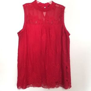 🎲 Sleeveless Lace Blouse